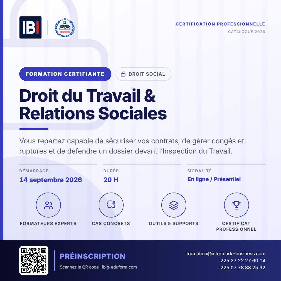 Droit du Travail & Relations Sociales