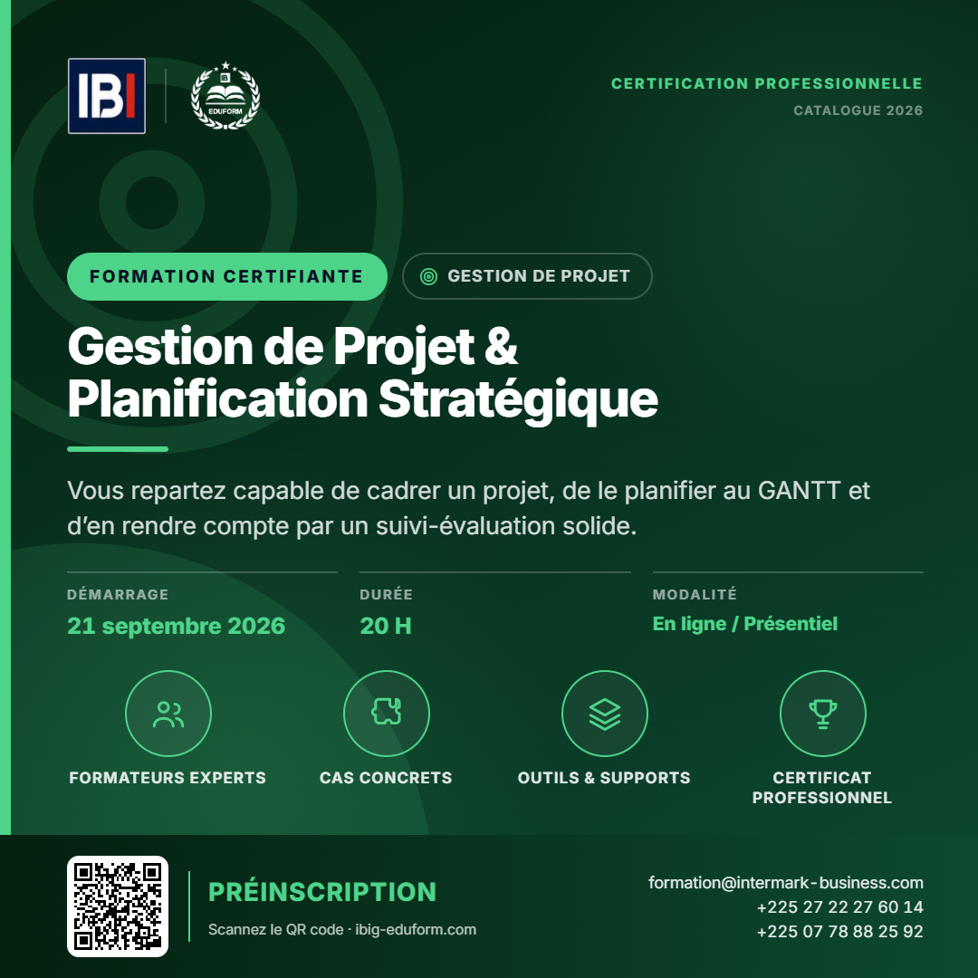 Gestion de Projet & Planification Stratégique