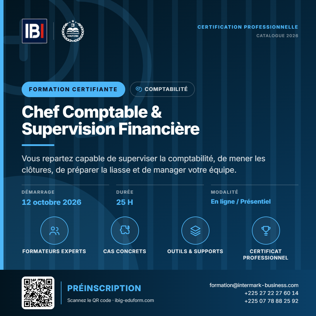 Chef Comptable & Supervision Financière