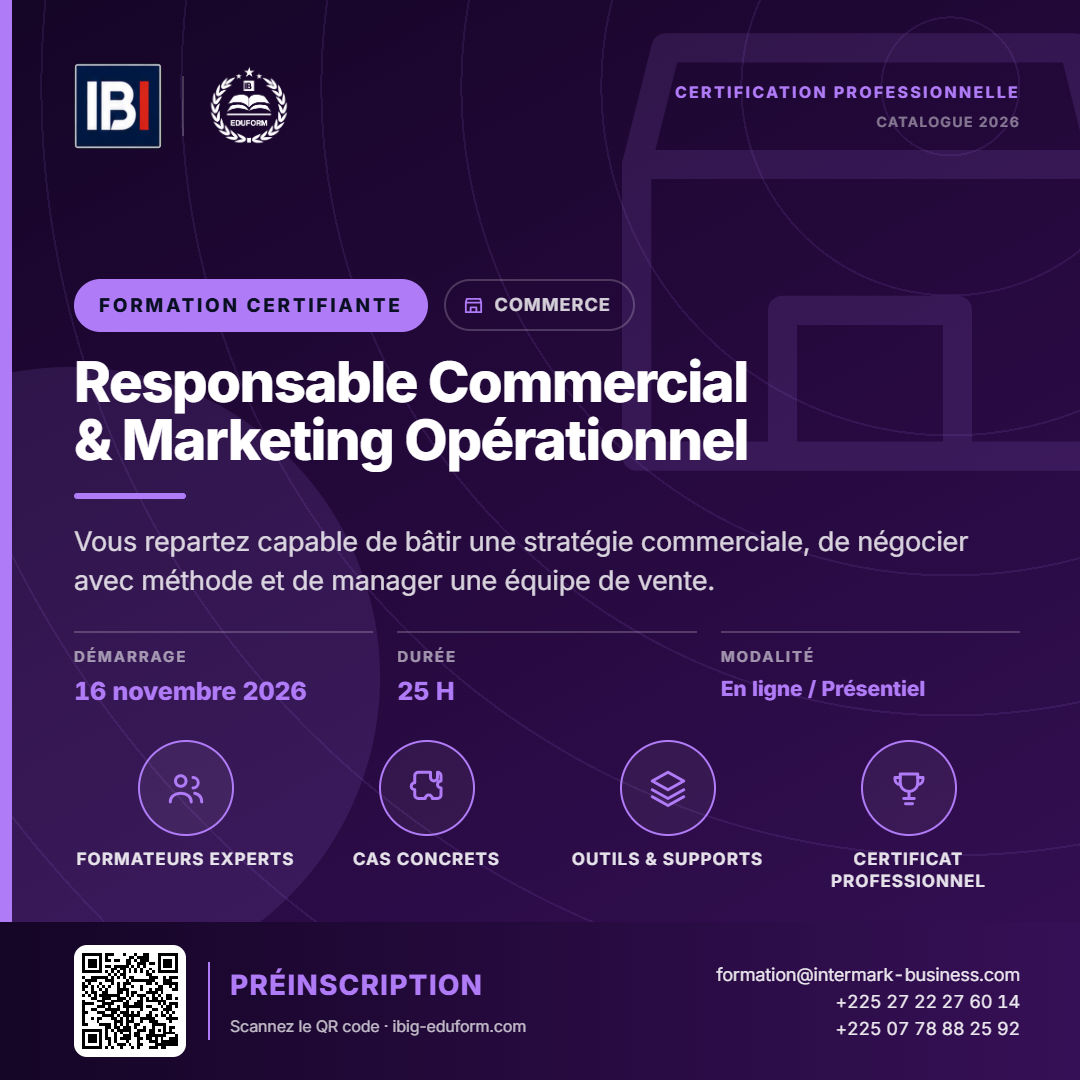 Responsable Commercial & Marketing Opérationnel