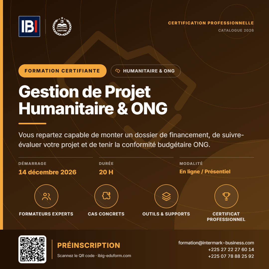 Gestion de Projet Humanitaire & ONG