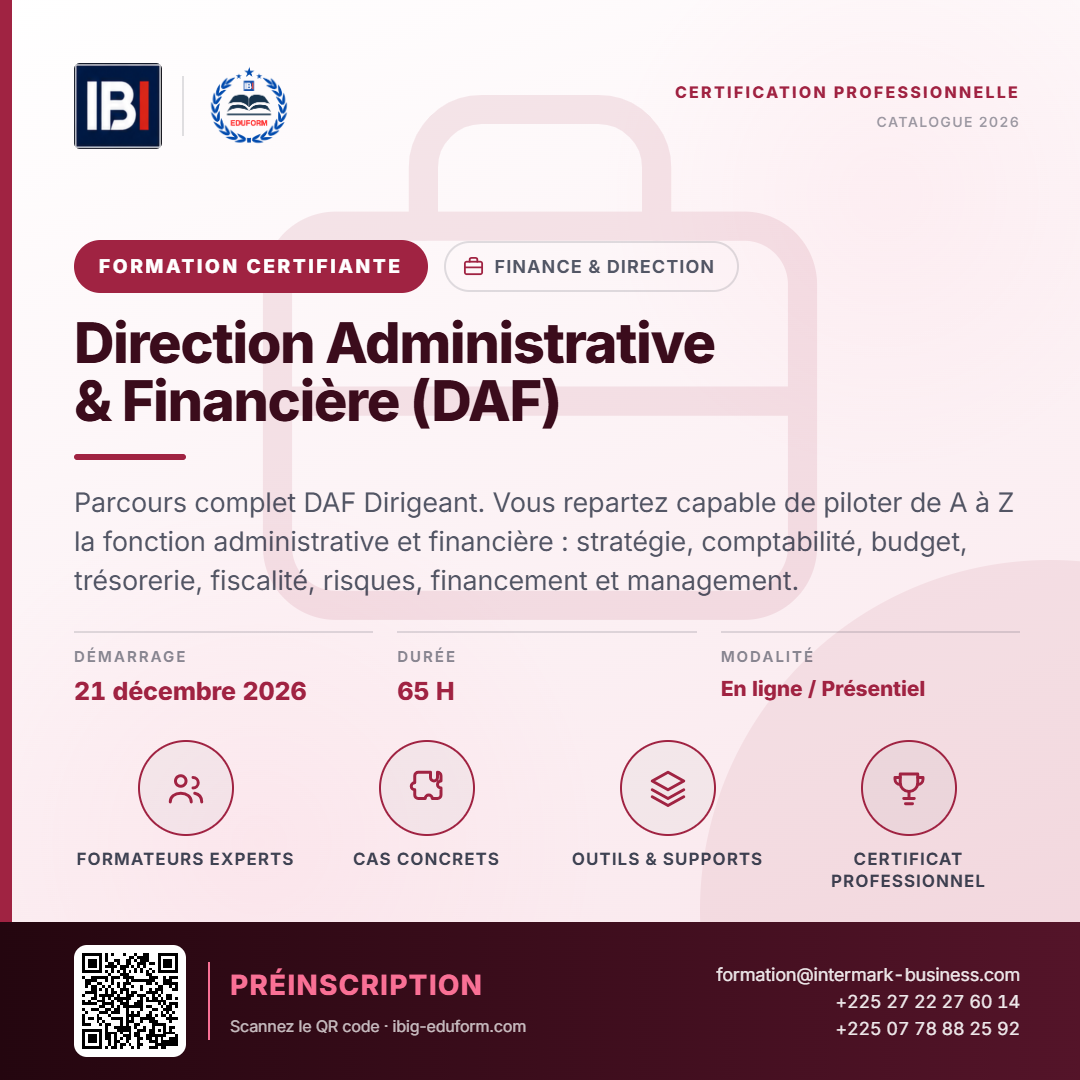 Direction Administrative & Financière (DAF)